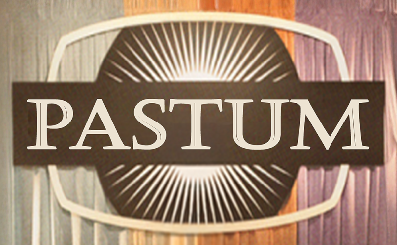 Pastum extension logo with art deco style design