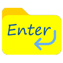 Enter Folder extension icon showing a yellow folder with blue arrow